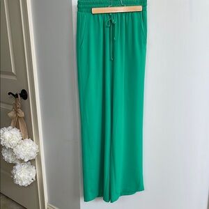 NWT Green Women's High Waist Wide Leg Pants